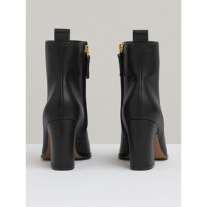 REISS AMY Leather Blocked Heel Ankle Boots